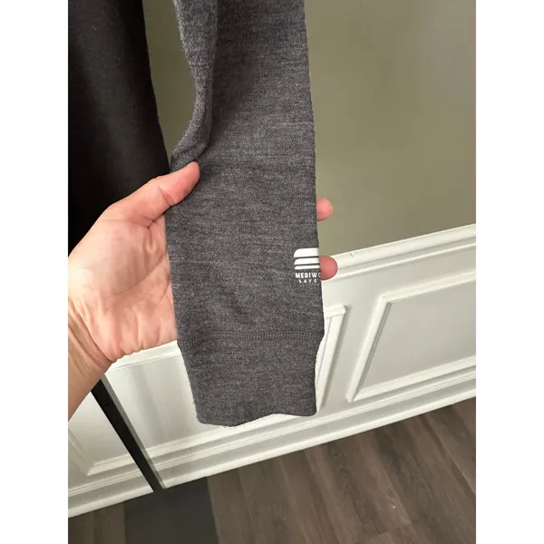 MERIWOOL Layers Midweight 250g 100% Merino Wool Quarter Zip Top Small - Image 5