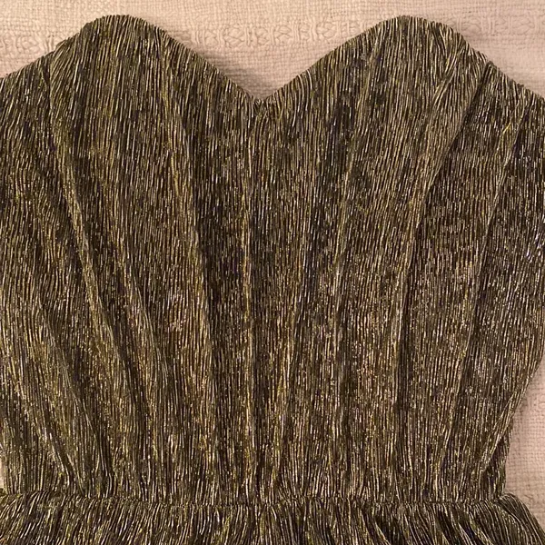 Revolve Black and gold sparkly romper - Image 2