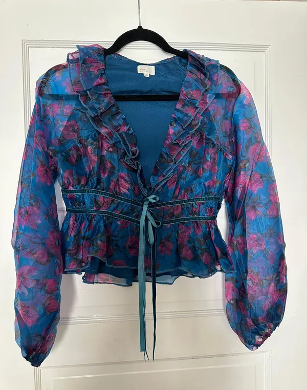 Vici Floral Tie Top - Image 4