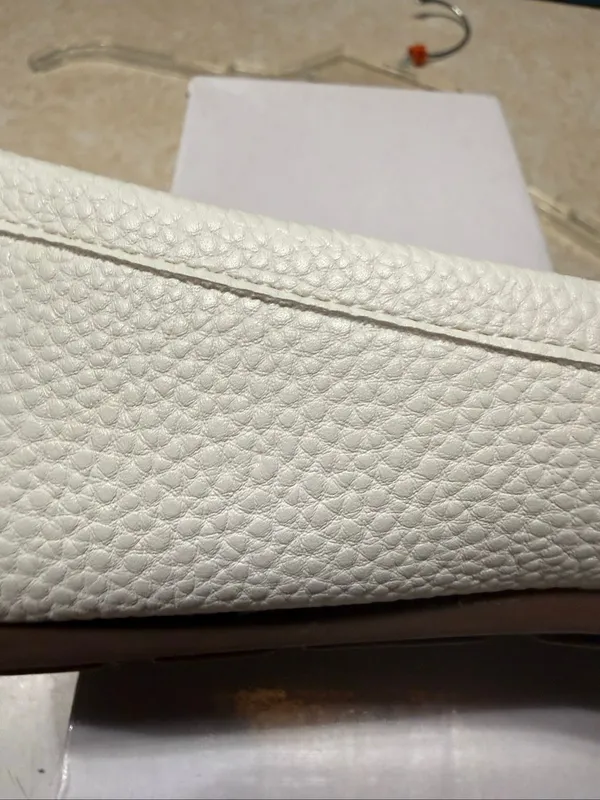 No Brand Womans White Faux Pebbled Leather Loafer Sz 8 NIB - Image 9