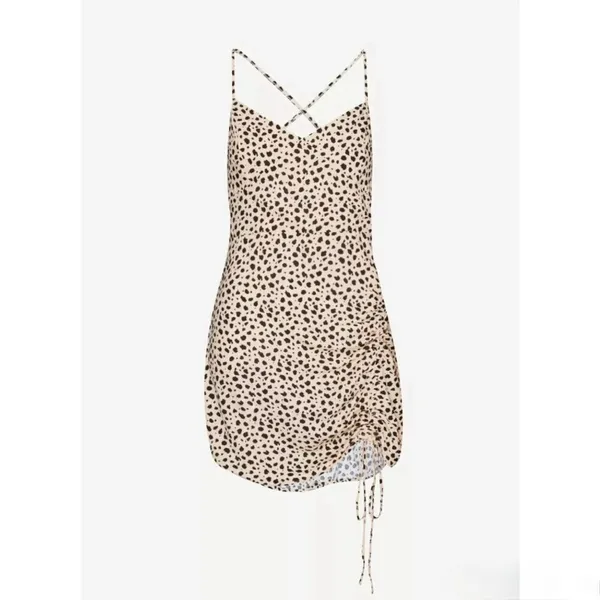 Pacsun Lottie Moss Leopard Crepe Dress XS Y2K Grunge Club Wear Indie Sleaze Chic - Image 2