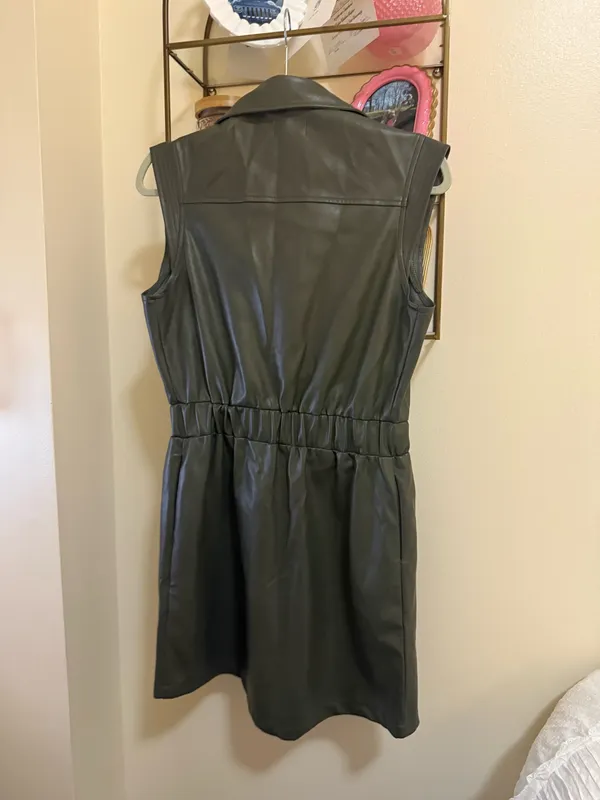 Leather short dress - Image 2