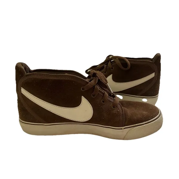 Nike Toki Brown High Top Sneaker, Suede, Men’s Sz 6.5 Women Sz 8, Cozy, Vintage - Image 3
