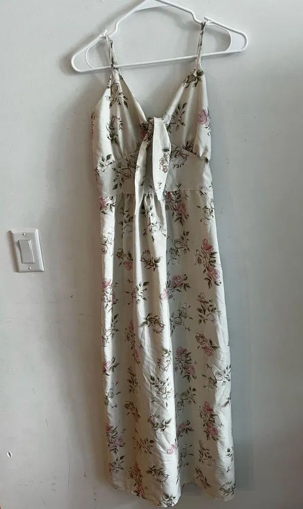 AZ Floral Tie-Front Maxi Dress Size L/XL NWOT - Image 2