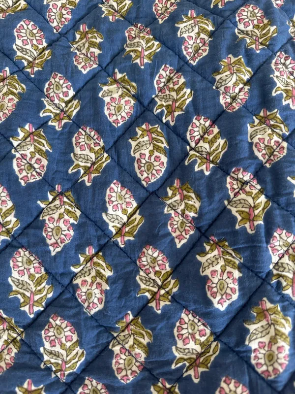 Reversible Quilted Jacket Blue - Image 8