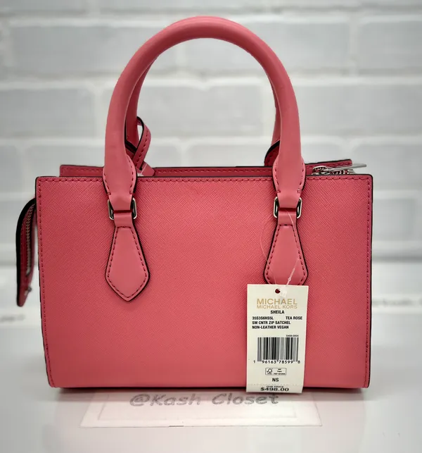 Satchel Sheila Small Leather Center Zip Purse Women's Bag Tea Rose - Image 2