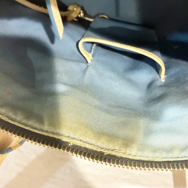 Dooney & Bourke Signature Satchel Black Tan Leather Purse 2000s VINTAGE - Image 7