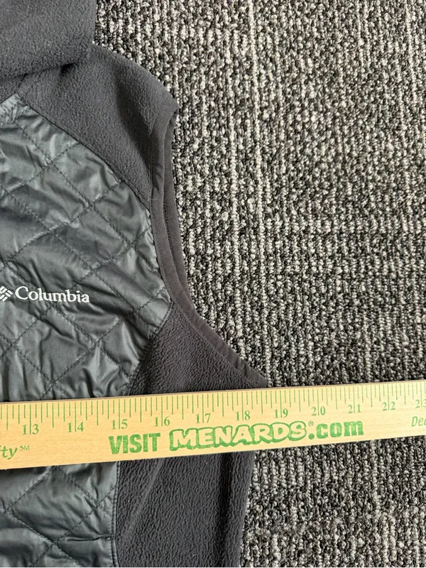 Women's Columbia Warmer Days Fleece Hooded Vest Size S Black Quilted - Image 2
