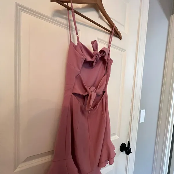 Lucy in the Sky Aubrey Ruffle Dress in Pink| Size: Small - Image 3