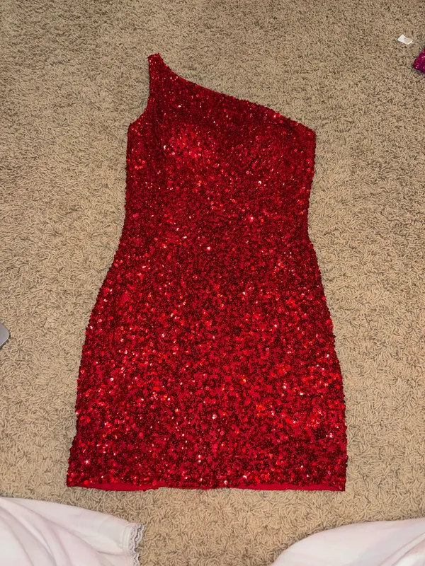 Amarra Red Sequin Dress Size 6 - Image 3