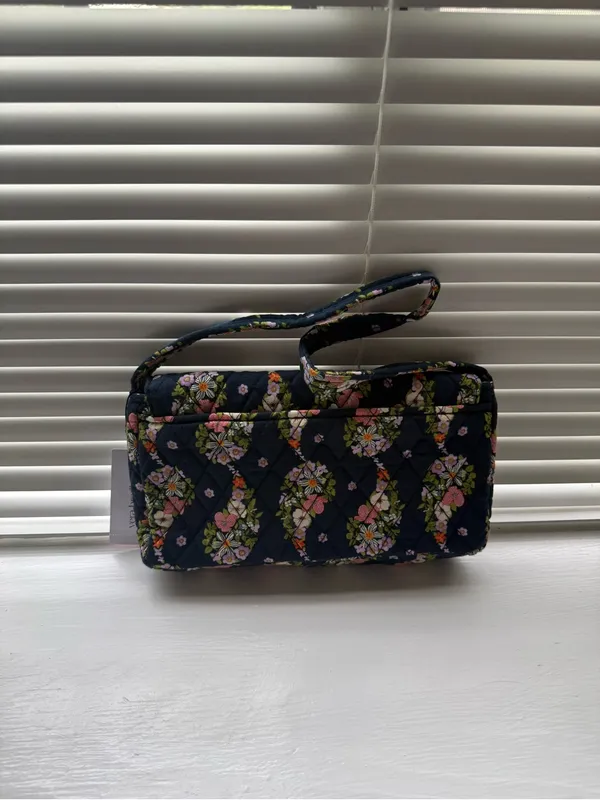 Vera Bradley Quilted Floral Shoulder Bag - Navy - Image 2