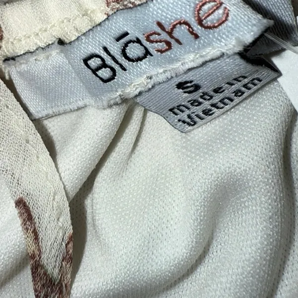 Blashe Floral Mini Dress Womens Small NWT Cottagecore Ruffle Hem Spaghetti Strap - Image 2