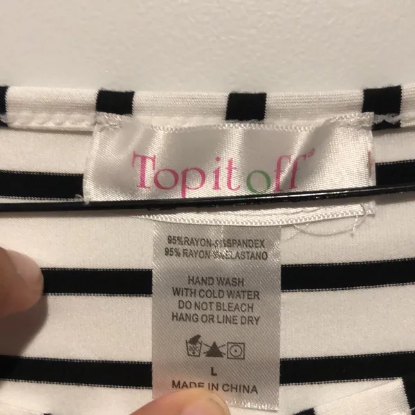 Top it Off Black and White Striped T-Shirt Dress - Image 2