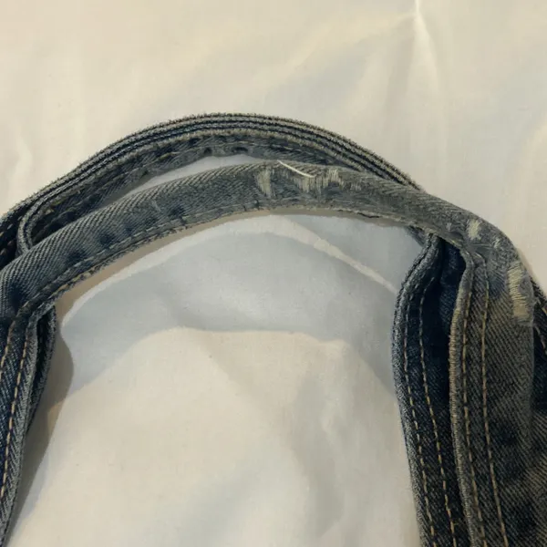 Levi's Denim Shoulder Bag/purse Rare Vintage With Interior Floral Design - Image 4