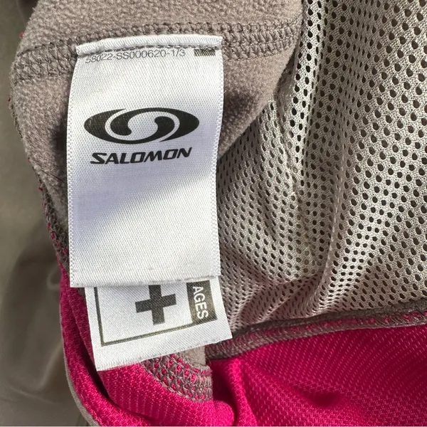 Salomon Half 1/2 Zip Hoodie Pullover Women's M Gray Pink Fleece Thermal Pockets - Image 12