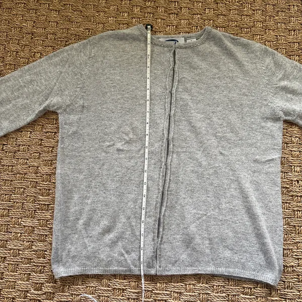 Women’s Old Navy Gray Solid Knit Button Front Round Neck Cardigan Sweater S - Image 7