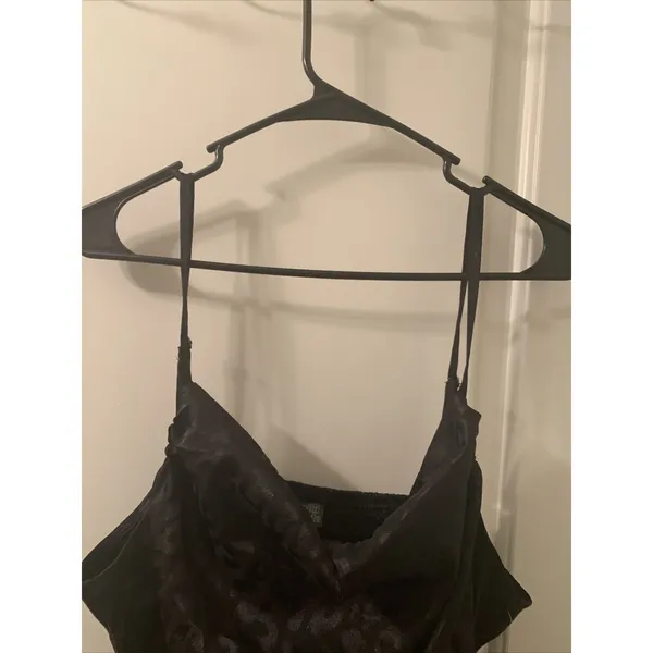 Wild Fable Womens Black Leopard Satin Sleeveless with Ruched Bodycon Dress Sz XL - Image 2