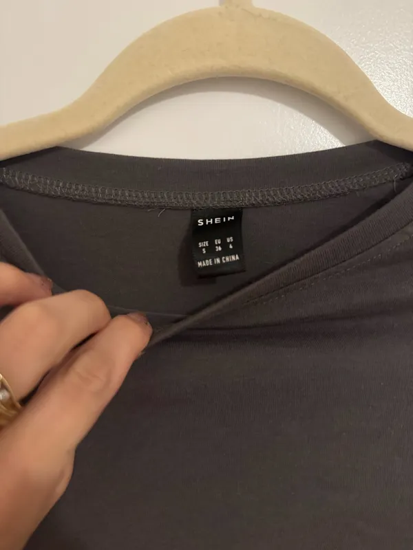 SheIn Grey long sleeve top - Image 2