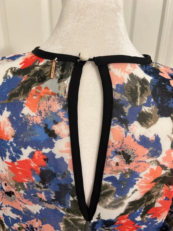 Misa Los Angeles Juliana Pleated Midi Dress In Tie Dye Floral New Size XS - Image 12