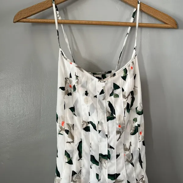 Banana Republic Long‎ Maxi Dress Women's Sz 8 White Floral Sleeveless MSRP $99 - Image 4