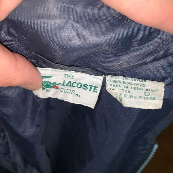 Lacoste vintage Pariscore blue nylon S windbreaker rain coat - Image 3