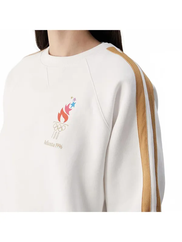 PacSun Olympics Atlanta Raglan Crew Neck Sweatshirt White NWT Small - Image 3