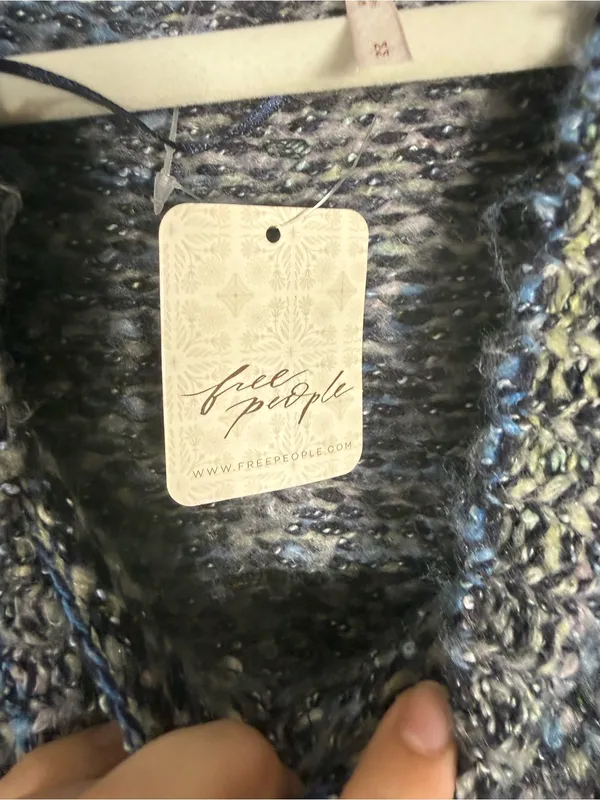 NWT Free People Cotton Candy Sweater Blue Medium - Image 6