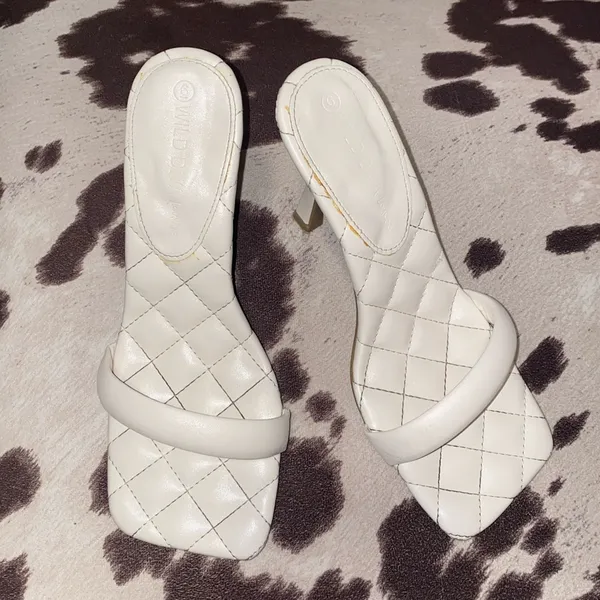 WILD DIVA LOUNGE Quilted Slide High Heel Sandal - Image 5