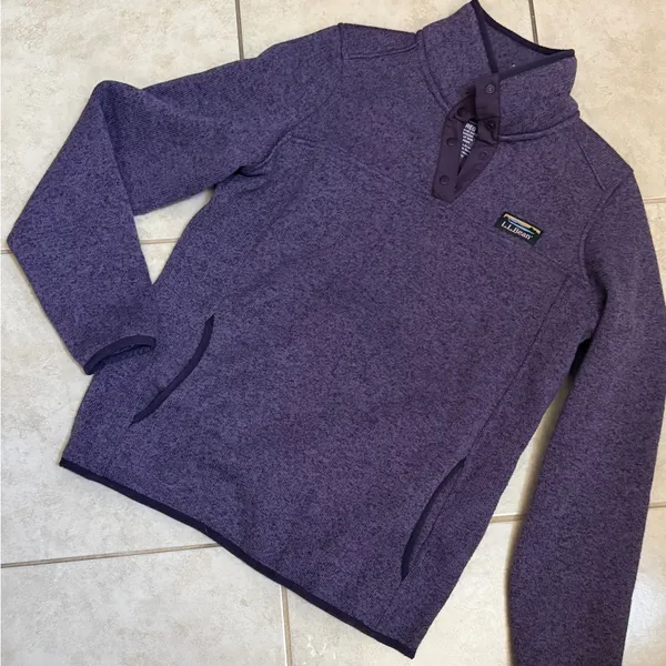 L.L. Bean Women's Heathered Lavender V - Image 2