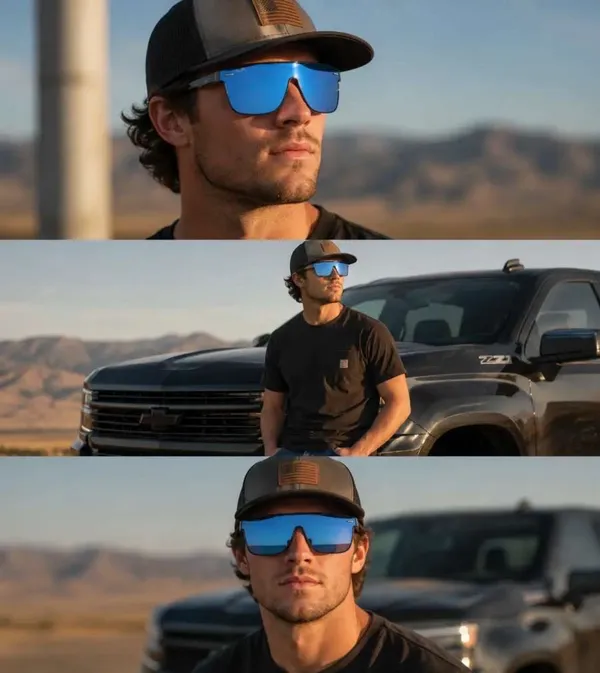 Ray-Ban Blaze Wayfarer Blue Mirror Shield Sunglasses RB4440 - Image 6