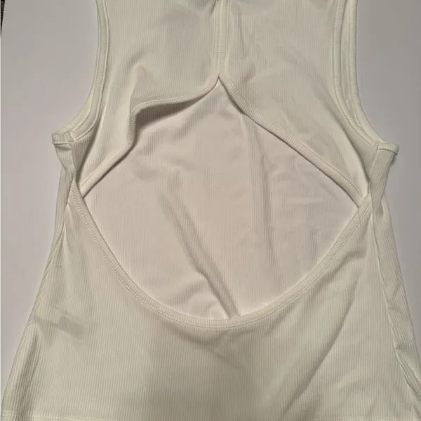 Wild Fable Cream Ribbed Tank Top - Image 3