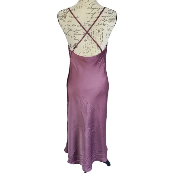 Show Me‎ Your Mumu NWOT Verona Cowl Dress Plum Satin Deluxe Size Small - Image 5