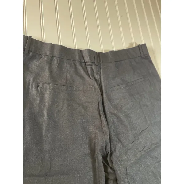 Abercrombie & Fitch Curve Love High Rise Wide Leg Linen Blend Pants Slacks 18S - Image 10