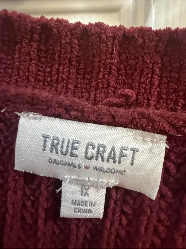 True Craft Striped Chenille Sweater Size 1X - Image 2