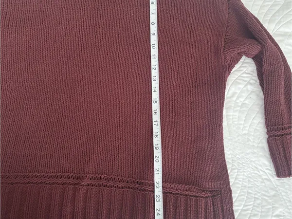 aerie Ribbed Turtleneck Sweater in Mauve size small but is oversized - Image 6