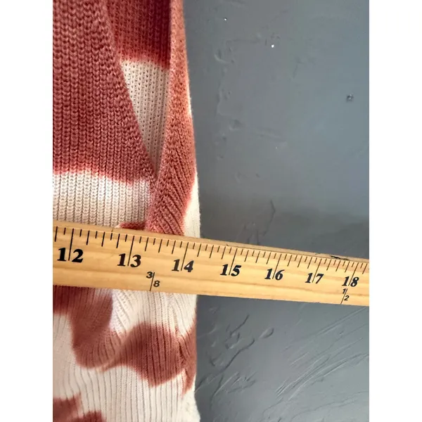 Forever 21 Vintage Y2k Tie‎ Dye Knit V-Neck Tank Top Terracotta Cream Size S - Image 4