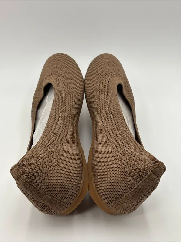 Comfort&soft‎ Knit Ballet Flat in Taupe Breathable Ballet Flats size 11 W - Image 5