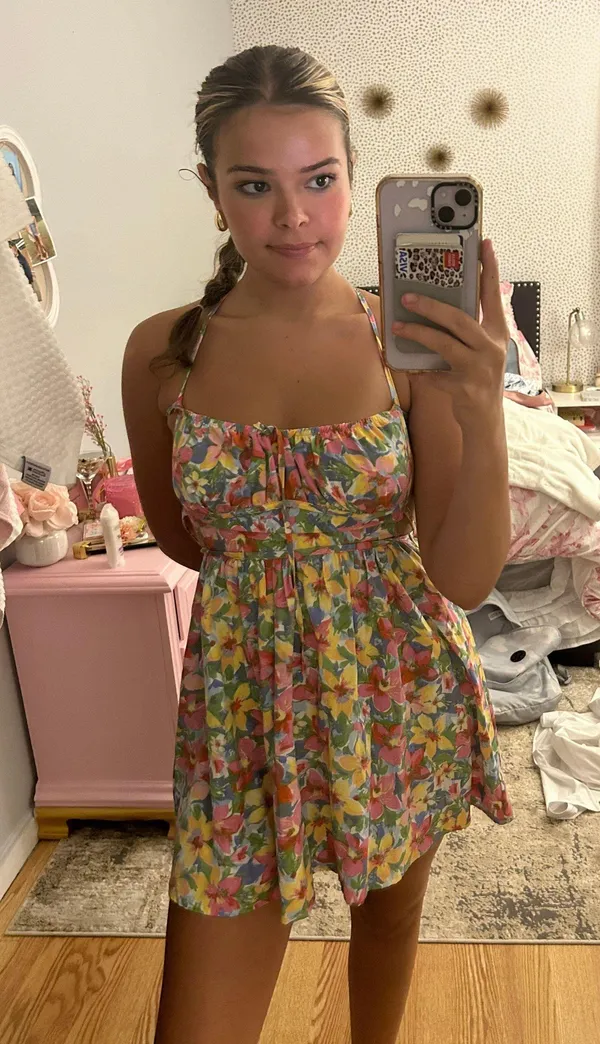 Floral Mini Sundress Multi Size XS petite - Image 4