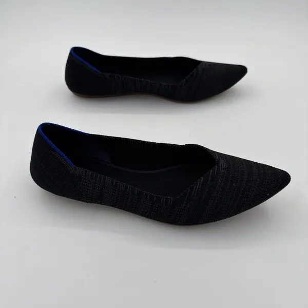 Rothy's The Point Black Knit Washable Ballet Flats Womens Size 9 - Image 2