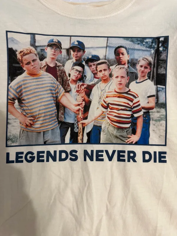Comfort Colors Legends Never Die The Sandlot Movie Cast Graphic T Shirt - Image 2
