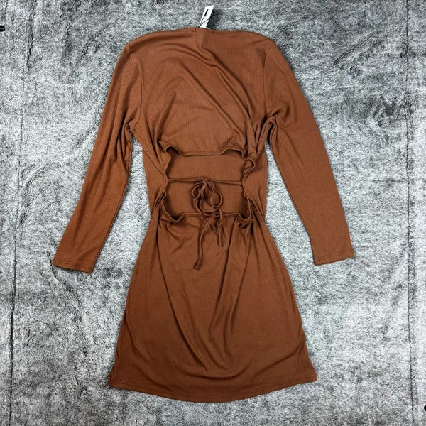 NWT Cider Open Back Dress Women's 1XL Brown - Image 5
