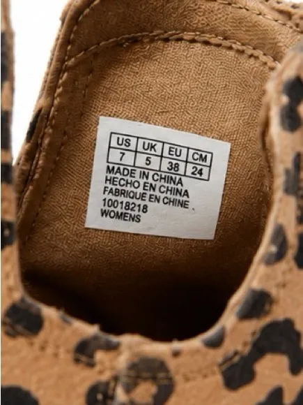 TOMS Leopard Print Wedge Ankle Booties Women’s Size 9 Animal Print Shoes - Image 5