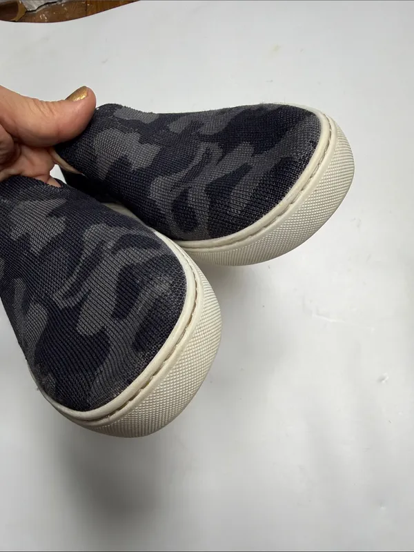 Rothy's The Original Slip On Sneakers Shoes Gray Black Camo S-601 Sz 10.5 - Image 3