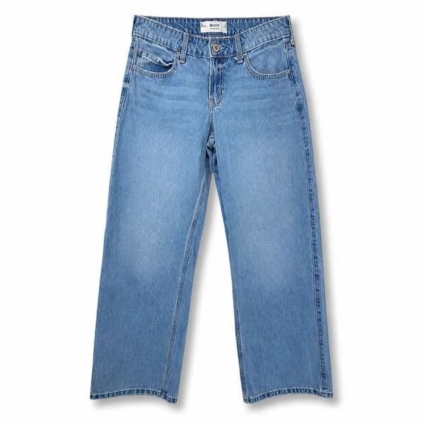 Hollister Y2K Low-Rise Super Baggy Floral Embroidered Medium Wash Jeans 30 Long - Image 5