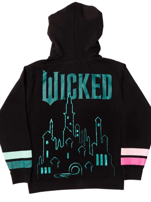 Loungefly Wicked Elphaba & Glinda Split‎ Unisex Hoodie Medium - Image 2
