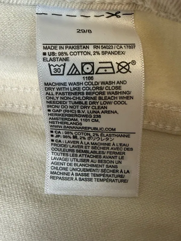 NWT Banana Republic Factory Girlfriend Jeans Womens 29/8 Ecru Cream Denim Pants - Image 5