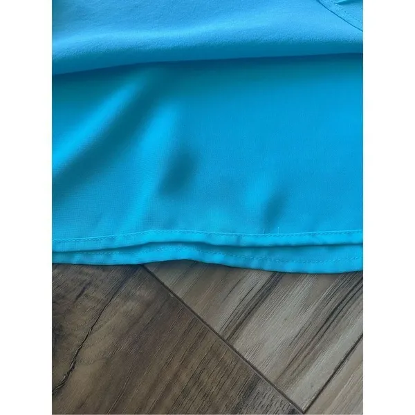 Annie Griffin Sky Blue Women's 100% Silk Tank Top with Polyester Lining Size XS - Image 2