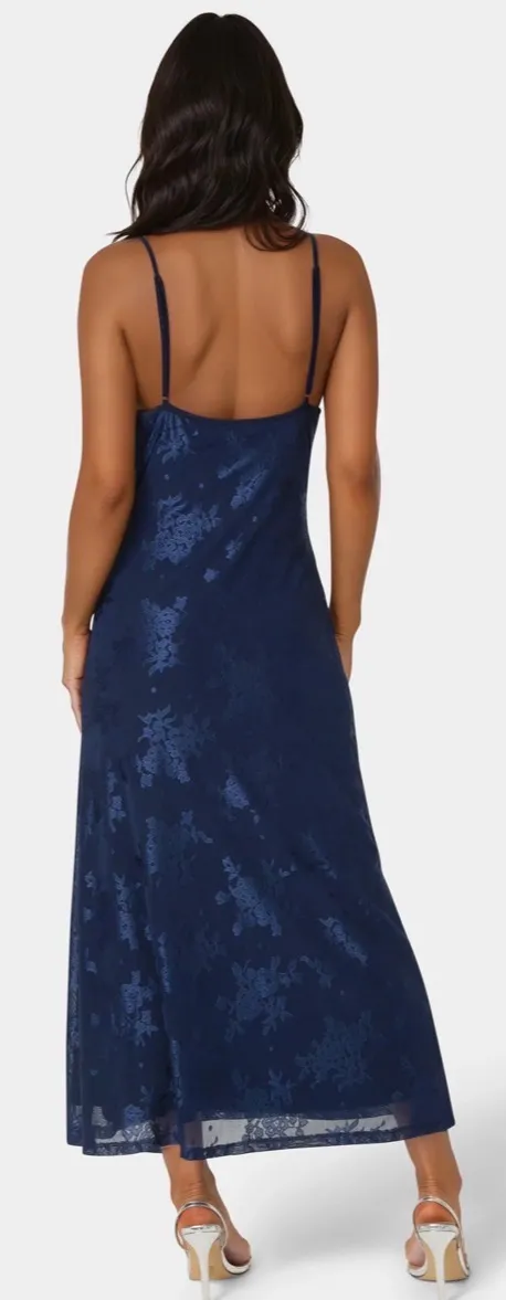 Bebe Jacquard Mesh Cowl A-Line Maxi Dress - Image 2
