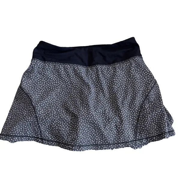 Lululemon Circuit Breaker Skort Frozen Fizz White Black Size 2 Tall 15" - Image 13