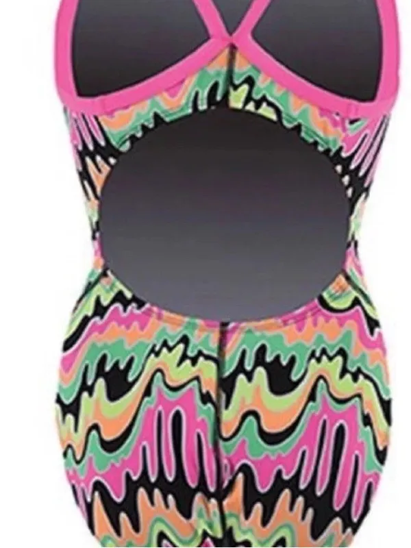 Dolfin Winners Swimsuit Women’s Size 32 Pink Camino Neon‎ Practice Swimsuit NWT - Image 2